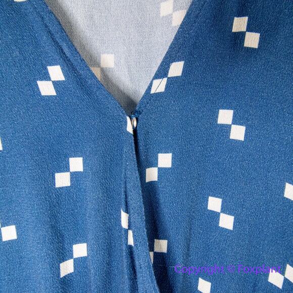 Eloquii blue romper white geometric print, women plus size 22 - Picture 6 of 14